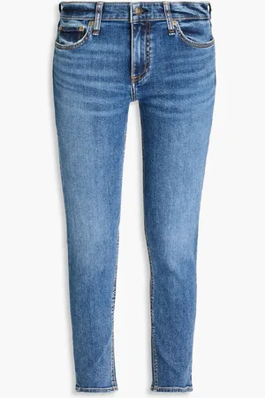 RAG&BONE Cate cropped mid-rise skinny jeans - Blue
