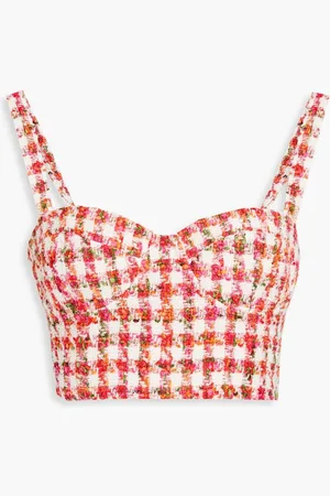 Cara Cara Claudine gingham tweed top