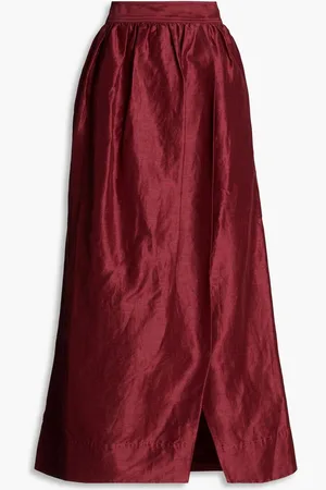 AJE Mirabelle wrap-effect linen-blend maxi skirt