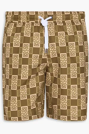 Frescobol Carioca Mid-length printed swim shorts - Green