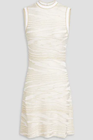 Missoni Metallic jacquard-knit mini dress - White