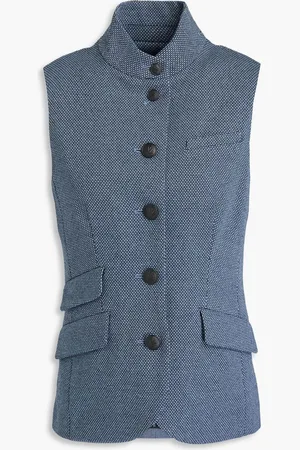RAG&BONE Slade cotton-blend jacquard vest - Blue