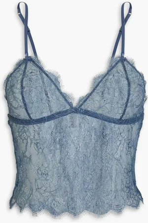 LOVE Stories Dawn Leavers lace bralette - Blue