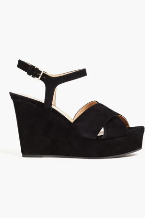 Sergio Rossi Suede platform wedge sandals