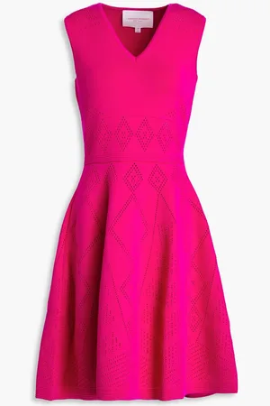 Carolina Herrera Pointelle-knit dress - Pink