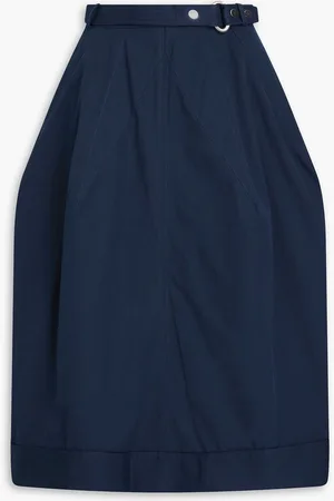 3.1 Phillip Lim Cotton Oxford midi skirt - Blue