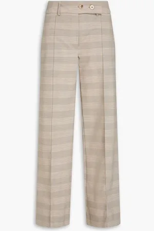 Holzweiler Checked woven wide-leg pants - Neutral