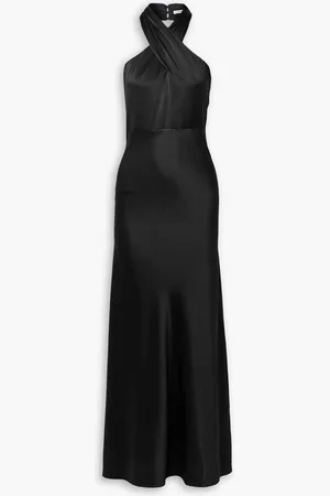 VERONICA BEARD Alberta halterneck satin maxi dress