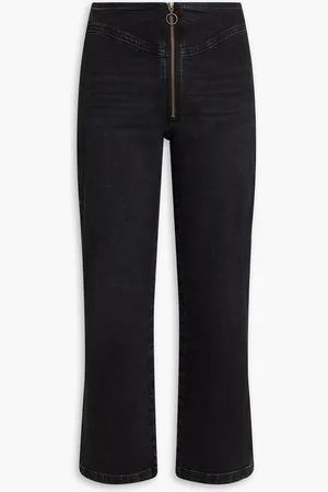 Frame Cropped mid-rise straight-leg jeans