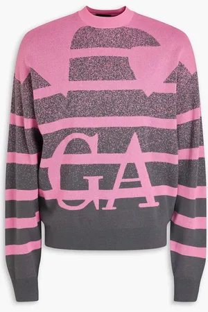 Emporio Armani Jacquard-knit wool sweater