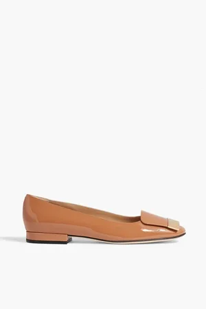 Sergio Rossi Sr1 Ballerina 15 patent-leather ballet flats - Brown