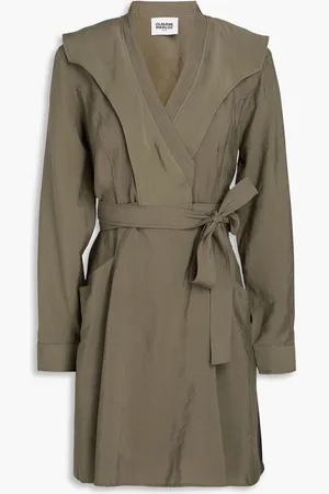 Claudie Pierlot Wrap-effect modal-blend mini dress - Green
