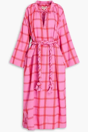 Mara Hoffman Lysa checked cotton-jacquard midi dress