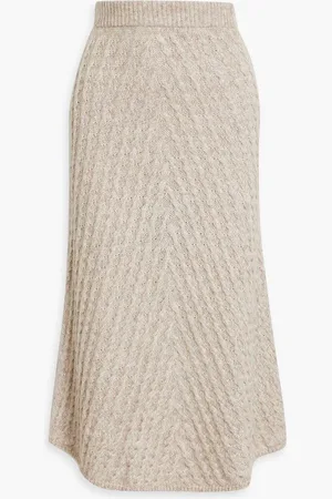 Joseph Cable-knit midi skirt - Neutral
