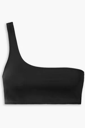 GOOD AMERICAN Good Compression one-shoulder stretch-scuba bikini top
