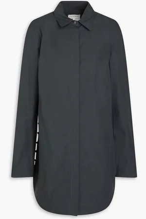 Loulou Studio Ekna button-detailed cotton-poplin shirt - Gray