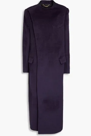 Victoria Beckham Brushed alpaca-blend felt coat - Purple