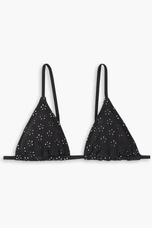 Peony Broderie anglaise triangle bikini top