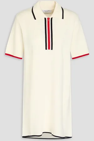 Thom Browne Striped wool mini dress - White