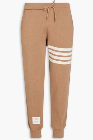 Thom Browne Striped cotton-blend track pants - Brown