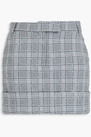 Thom Browne Checked cotton-blend tweed mini skirt
