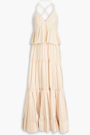 Simkhai Delania tiered cotton-poplin and georgette maxi dress - White
