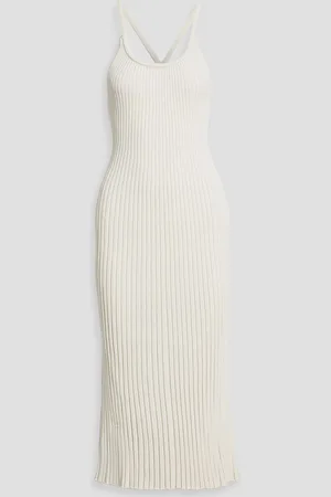 Proenza Schouler Vida ribbed-knit midi dress - White