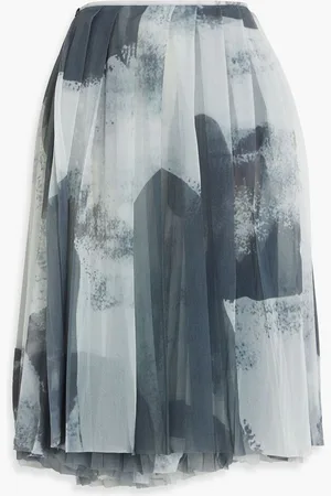Proenza Schouler Pleated printed chiffon skirt