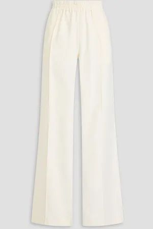 Paige Harper Lyocell-twill wide-leg pants - White