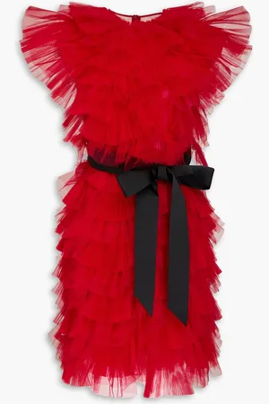 HUISHAN ZHANG Gianna tired tulle mini dress