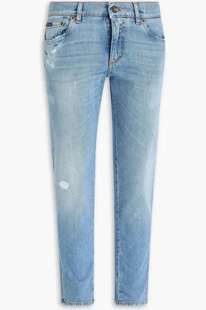 Dolce & Gabbana Slim-fit distressed denim jeans - Blue