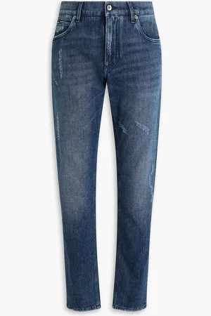 Dolce & Gabbana Skinny-fit distressed denim jeans - Blue