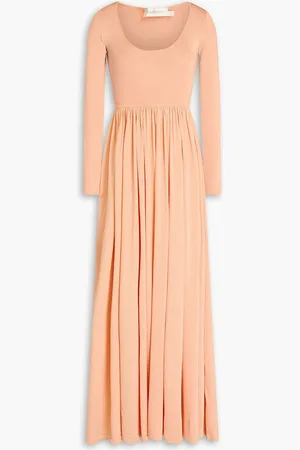 ZIMMERMANN Metallic stretch-knit maxi dress - Orange