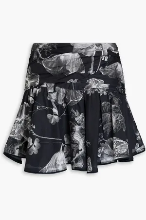 CHARO RUIZ IBIZA Ligey ruffled floral-print cotton-blend voile mini skirt