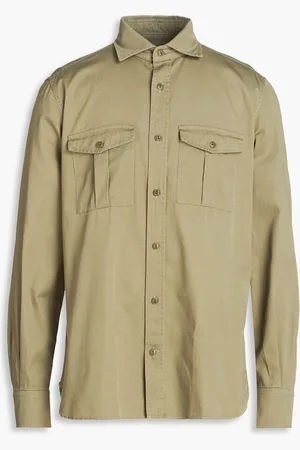 SLOWEAR Glanshirt cotton-gabardine shirt - Neutral