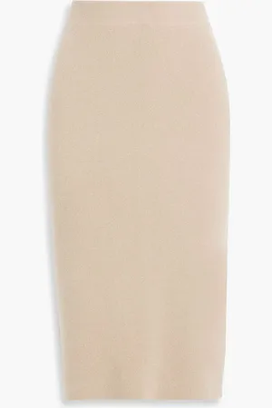 Arch4 Honey ribbed cashmere skirt - Pink