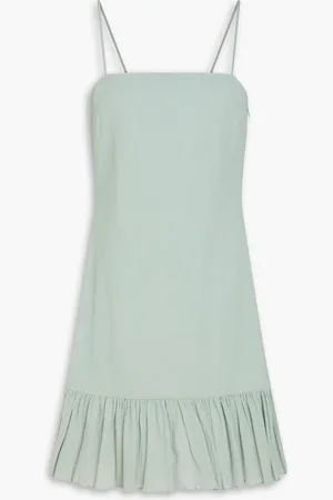 Claudie Pierlot Riwi cotton-crepon mini dress - Green
