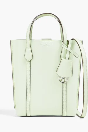 Tory Burch Perry mini pebbled-leather tote - Green
