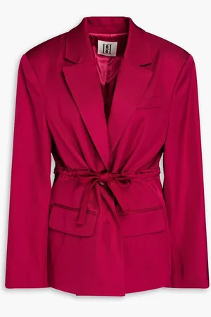 By Malene Birger Biento satin-twill blazer - Neutral