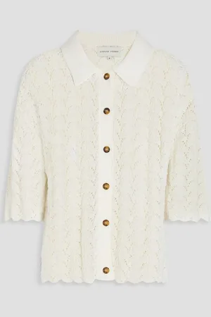Loulou Studio Adria crocheted cotton cardigan - White