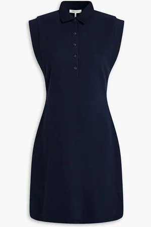 RAG&BONE McKenna ribbed cotton-jersey mini shirt dress - White