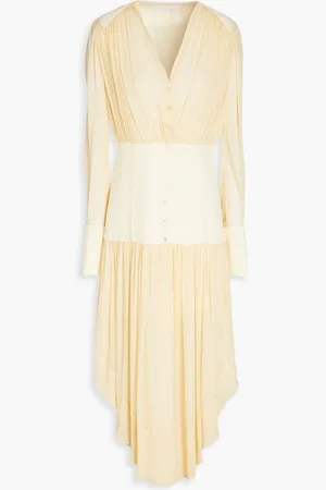Chloé Mousseline and silk-blend crepe maxi dress