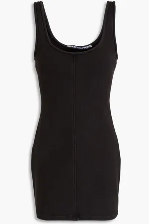 Alexander Wang Cotton-jersey mini dress - Neutral