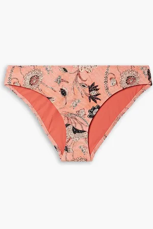 ULLA JOHNSON Dani printed bikini briefs - Orange