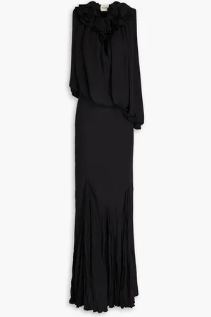 Khaite Greco ruffled silk-chiffon maxi dress