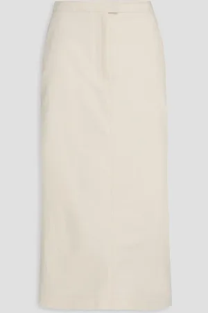 Claudie Pierlot Cotton midi pencil skirt - White