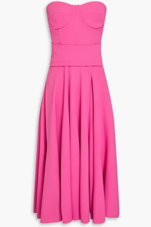 Dolce & Gabbana Strapless crepe midi dress - Pink
