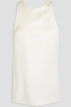 Loulou Studio Estor twisted silk-satin tank - White