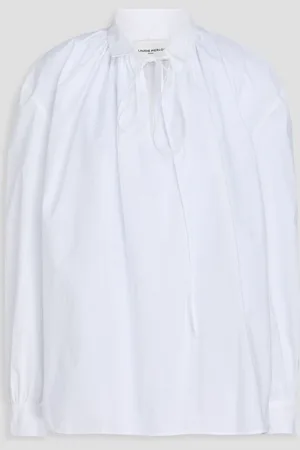 Claudie Pierlot Balisse gathered cotton-poplin blouse