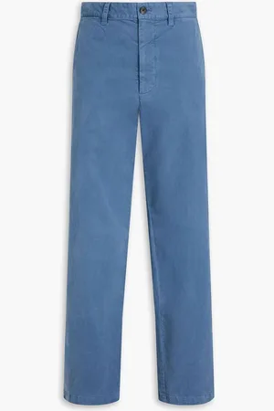 NILI LOTAN Elliot stretch-cotton twill straight-leg pants - White